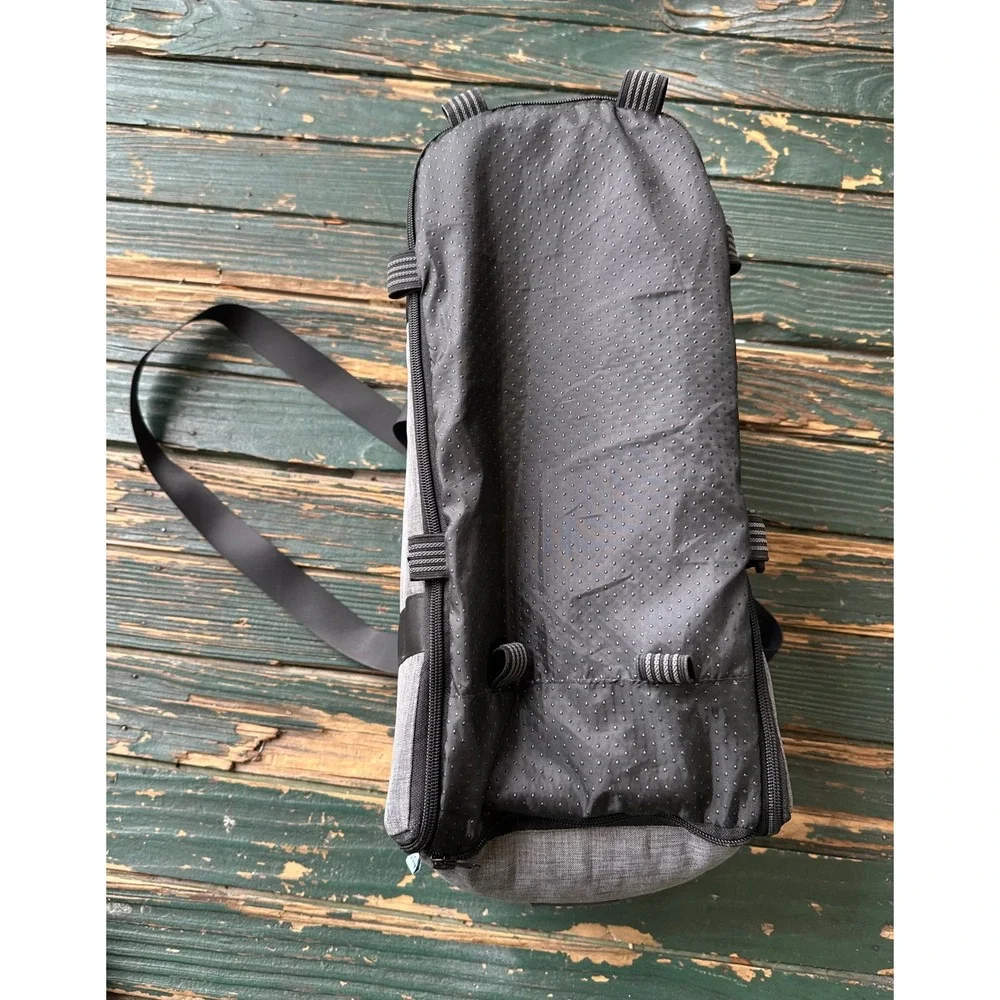 Pet Fang Fang Small Pet Carrier Travel Bag Grey Heather Faux Fur Lining 19in